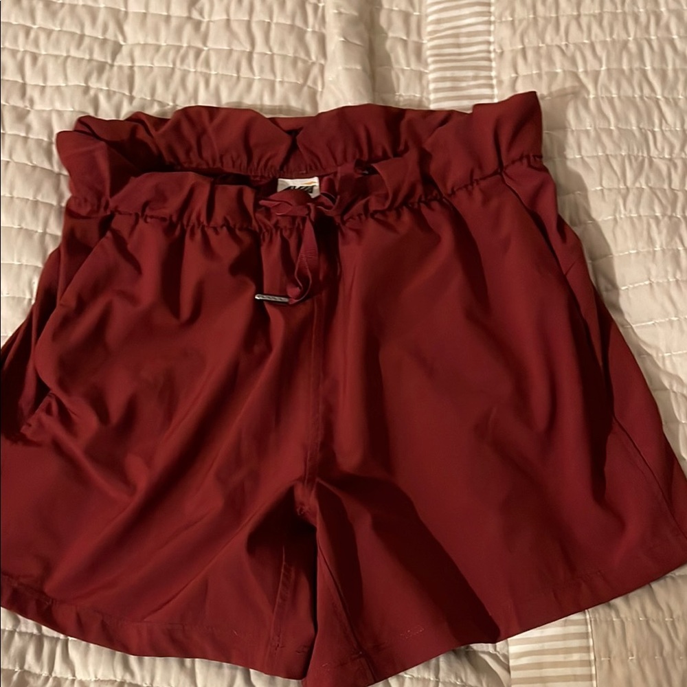 Avia High Waist Burgundy Women's Shorts